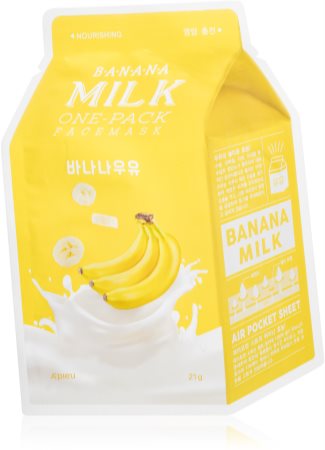 A’pieu One-Pack Milk Mask Banana ravitseva kangasnaamio