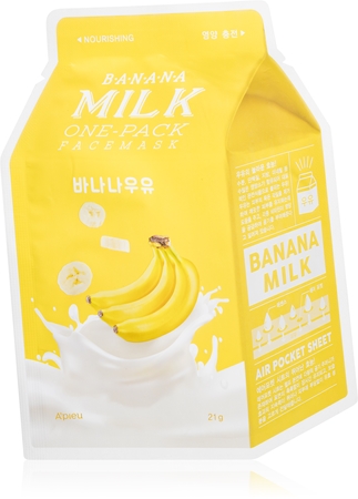 A´pieu One-Pack Milk Mask Banana поживна косметична марлева маска
