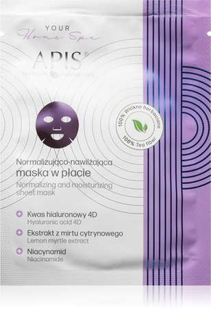Apis Natural Cosmetics Home Spa Moisturising face sheet mask for the face