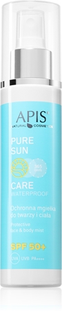 Apis Natural Cosmetics Pure Sun Care Protective Face & Body Mist Izsmidzināms aizsargājošs līdzeklis sejai un ķermenim SPF 50
