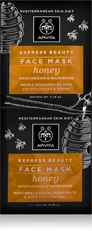 Apivita Express Beauty Honey intenzivna vlažilna maska za obraz