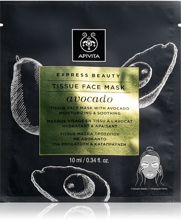 Apivita Express Beauty Avocado plátýnková maska s hydratačním a zklidňujícím účinkem