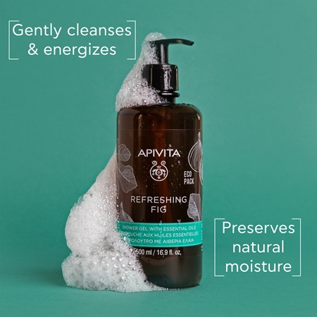Apivita Refreshing Fig Shower Gel osvježavajući gel za tuširanje s esencijalnim uljem