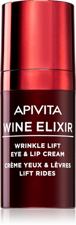 Apivita Wine Elixir Santorini Vine creme antirrugas para o contorno dos olhos e lábios com efeito lifting
