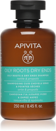 Apivita Holistic Hair Care Nettle & Propolis Schampo för fet hårbotten och torra toppar
