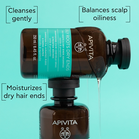 Apivita Oily Roots & Dry Ends ensemble pour cuir chevelu gras et pointes sèches