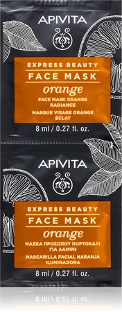 Apivita Express Beauty Orange mascarilla facial iluminadora