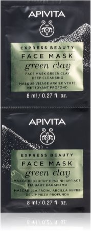 Apivita Express Beauty Green Clay  masca de curatare si netezire cu argila verde