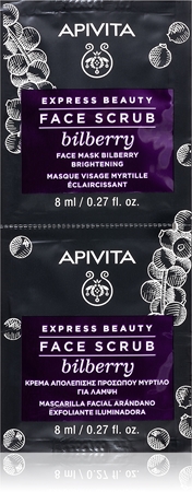 Apivita Express Beauty Bilberry peeling intensywnie oczyszczający z efektem rozjaśniającym
