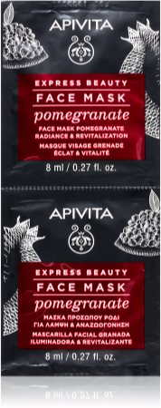 Apivita Express Beauty Pomegranate mascarilla revitalizante e iluminadora