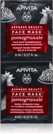 Apivita Express Beauty Pomegranate revitalizační a rozjasňující pleťová maska