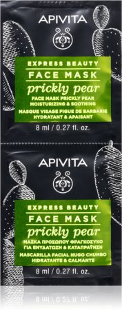 Apivita Express Beauty Prickly Pear mascarilla facial calmante con efecto humectante