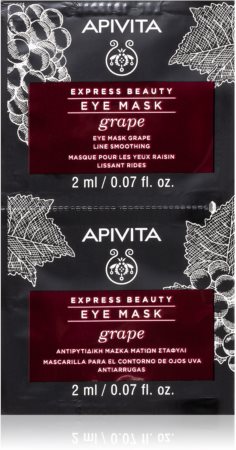 Apivita Express Beauty Grape máscara de olhos com efeito alisador