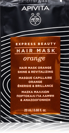 Apivita Express Beauty Hair mask Shine Orange αναζωογονητική μάσκα για τα μαλλιά