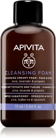 Apivita Cleansing Foam Face & Eyes espuma desmaquillante limpiadora para rostro y ojos