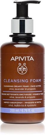 Apivita Cleansing Foam Face & Eyes krémová čisticí pěna na obličej a oči