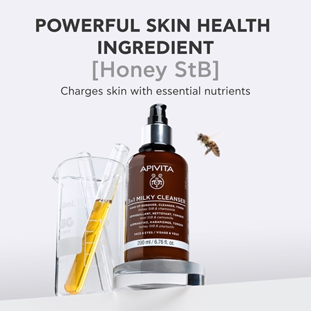 Apivita Cleansing Milk Face & Eyes 3 in 1 Cleansing Lotion for face and eyes