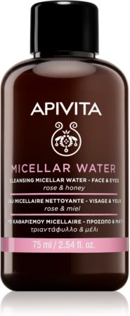 Apivita Cleansing Rose & Honey água micelar para rosto e olhos