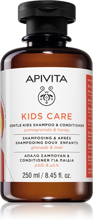 Apivita Kids Pomegranate & Honey Shampoo og balsam 2-i-1 til børn