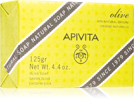 Apivita Natural Soap Olive почистващ твърд сапун