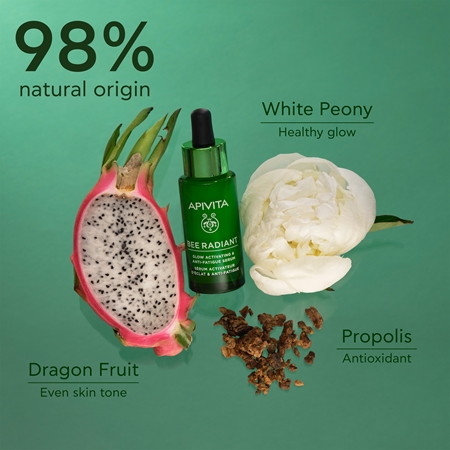 Apivita Bee Radiant Serum rozjasňujúce hydratačné sérum proti starnutiu pleti