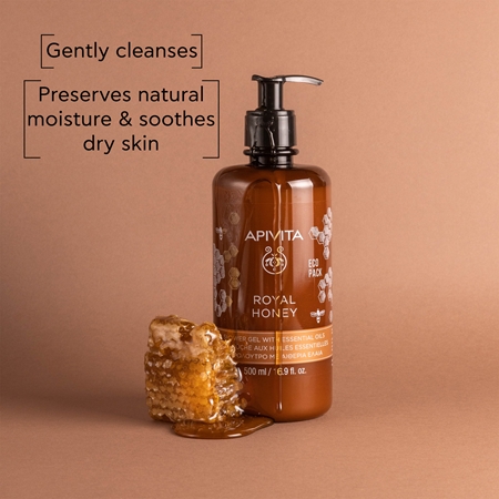 Apivita Royal Honey Creamy Shower Gel moisturising shower gel with essential oils