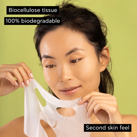 Apivita Express Beauty Moisturizing Tissue Face Mask Avocado υφασμάτινη μάσκα ενυδάτωσης για να καταπραύνει την επιδερμίδα πρόσωπου