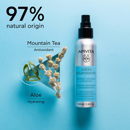 Apivita Greek Mountain Tea Face Water antyoksydacyjna mgiełka nawilżająca