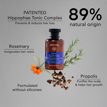 Apivita Tonic Men's Tonic Shampoo σαμπουάν κατά της τριχόπτωσης