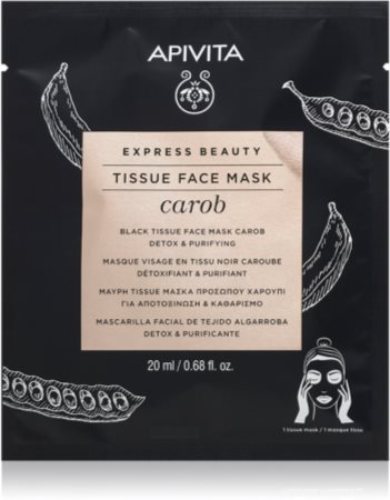 Apivita Express Beauty Carob máscara em folha com efeito desintoxicante