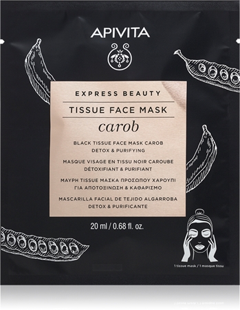 Apivita Express Beauty Carob masque tissu à effet détoxifiant