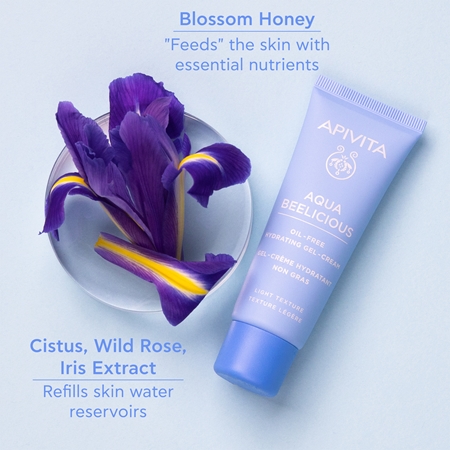 Apivita Aqua Beelicious Oil-Free Hydrating Gel-Cream Ligth зволожуючий крем-гель не містить олії
