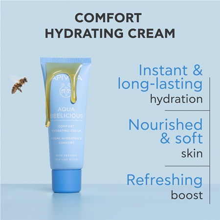 Apivita Aqua Beelicious Comfort Hydrating Cream Rich Nourishing Day and Night Cream moisturising