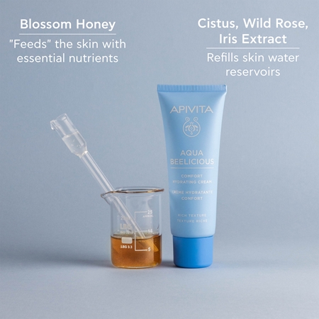 Apivita Aqua Beelicious Comfort Hydrating Cream Rich crema facial nutritiva de día y noche hidratante
