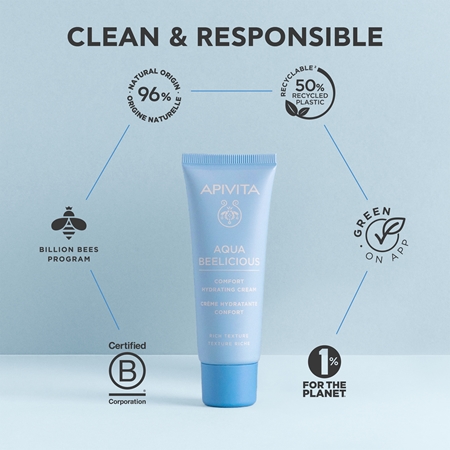 Apivita Aqua Beelicious Comfort Hydrating Cream Rich Nourishing Day and Night Cream moisturising