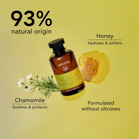 Apivita Frequent Use Gentle Daily Shampoo sampon mindennapi használatra kamillával