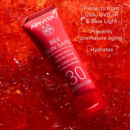 Apivita Bee Sun Safe Hydra Fresh Face Gel-Cream SPF30 hydratační gel krém SPF 30