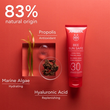 Apivita Bee Sun Safe Hydra Fresh Face Gel-Cream SPF30 hydratační gel krém SPF 30