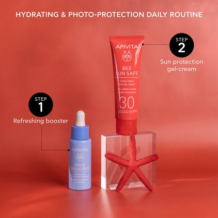 Apivita Bee Sun Safe Hydra Fresh Face Gel-Cream SPF30 hydratační gel krém SPF 30