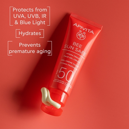 Apivita Bee Sun Safe Hydra Fresh Face Gel-Cream SPF50 gel-crème hydratant SPF 50