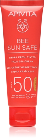 Apivita Bee Sun Safe Hydra Face Tinted Gel-Cream SPF50 gel creme com cor SPF 50