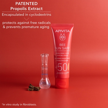 Apivita Bee Sun Safe Hydra Face Tinted Gel-Cream SPF50 gel creme com cor SPF 50