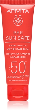 Apivita Bee Sun Safe Hydra Sensitive Soothing Face Cream SPF50+ upokojujúci a hydratačný krém SPF 50+
