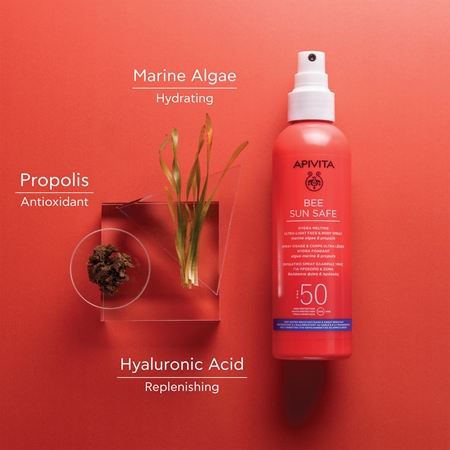 Apivita Bee Sun Safe Hydra Melting Ultra-Light Spray SPF50 spay-lotiune de protectie solara SPF 50