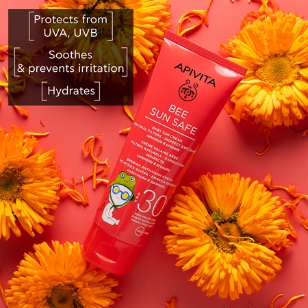 Apivita Bee Sun Safe Baby Sun Cream SPF30 dětský krém na opalování SPF 30