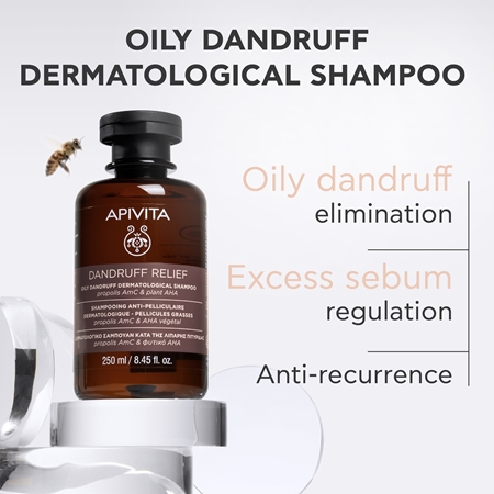 Apivita Dandruff Relief Oily Dandruff Dermatological Shampoo Anti-Dandruff Shampoo for oily hair