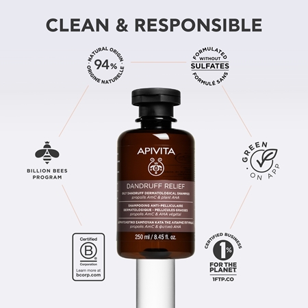 Apivita Dandruff Relief Oily Dandruff Dermatological Shampoo Anti-Dandruff Shampoo for oily hair