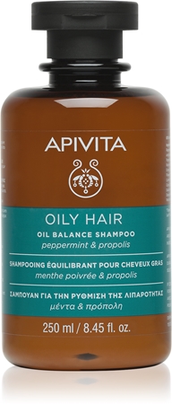 Apivita Hair Care Oily Hair globinsko čistilni šampon za mastno lasišče za krepitev in sijaj las