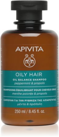 Apivita Hair Care Oily Hair tiefreinigendes Shampoo für fettige Haare und Kopfhaut für mehr Glanz und Festigkeit der Haare