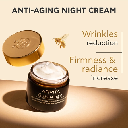 Apivita Queen Bee Night Cream crème de nuit raffermissante anti-rides